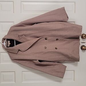 Free People womens Hannah camel slouchy coat double breasted sz L